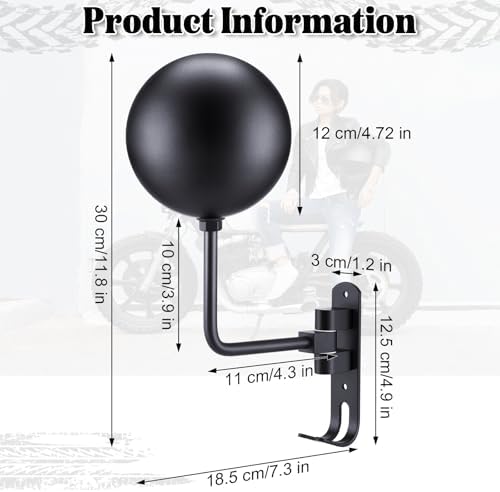 Shimeyao Motorcycle Helmet Holder Wall Mount, Metal Helmet Hanger - Image 2