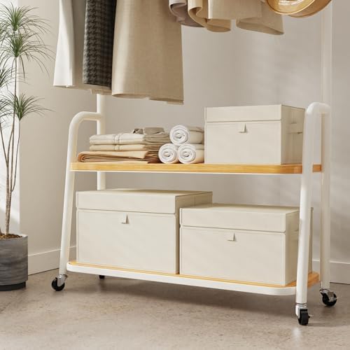 Foldable Storage Bins with Cloth Handle,13x9.1x7.9in,Beige,4 Pack - Image 5