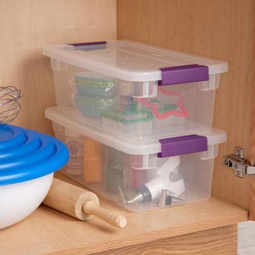Sterilite 36-Pack ClearView Latch Box, Stackable Storage Organizer Bins for Home, 6 Quart - Image 5