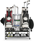 Mythinglogic 2-Bag Golf Storage Organizer with Golf Club and Shoe Storage by Mythinglogic