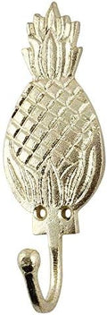 Indian Shelf 6 Piece Gold Pineapple Wall Hooks for Bags Coats & Keys by IndianShelf