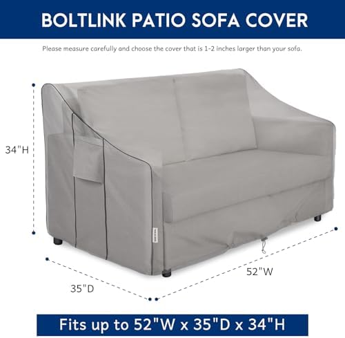 Outdoor Couch Cover Waterproof, Heavy Duty, 52x35x34 in - Image 2