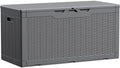 Devoko 100 Gallon Waterproof Resin Deck Box, Large Outdoor Storage Box by DEVOKO