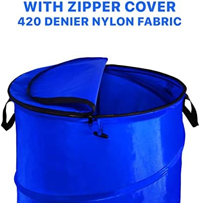 33 Gallon Capacity Large Durable Waterproof Combo pop up Recycle and Trash Collapsible Garbage containers, cans with Zipper Cover Great for Outdoor Indoor use -Camping, Party, Backyard, Beach - Image 4