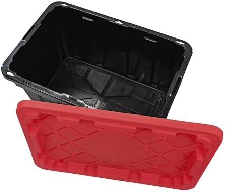 CX Xtra Tall Heavy Duty Black 27-Gallon Stackable Plastic Storage Bins, 4pk - Image 6