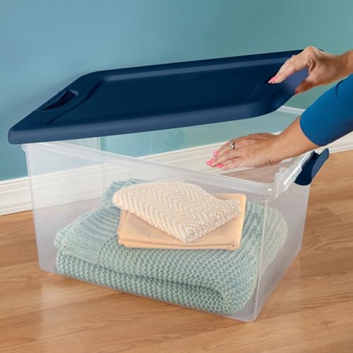 Sterilite Color Program, Large Clear Plastic Storage, 64 Quart, 12-Pack - Image 6