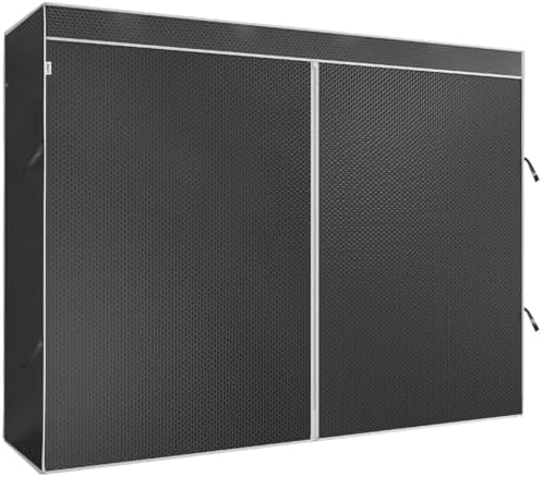VIPEK Cover ONLY for V5/ V10/ S3/ V6E/ V3C/ V5L/ V10i/ S3i/ V5L i1 Garment Rack, Upgarded Polyester Dustproof Cover Clothing Rack Cover with Zipper, 70.1" L X 17.3" W X 74.8" H, Black by VIPEK