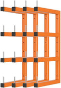 4-Pack Lumber Storage Rack, Wood Storage Racks Wall Mount, Heavy Duty Garage Wood Organizer With 8-Level System, Orange Utility Rack Organization Up 1600 Lbs, Metal Lumber Shelf for Indoor & Outdoor by Riciakik