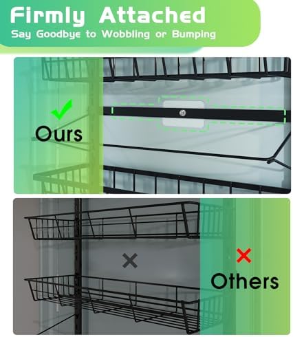 Mefirt 10-Tier Over The Door Pantry Organizer, 2 in 1 Wall Mount & Hanging - Image 3