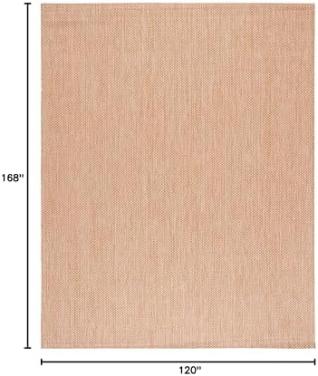 SAFAVIEH Washable Rug Outdoor Courtyard Collection - 10' x 14', Natural & Cream, Non-Shedding & Easy Cleaning, Ideal for Patio, Backyard, Mudroom (CY8521-03012) - Image 2