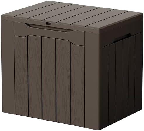 Devoko 29 Gallon Deck Box, Waterproof Resin Outdoor Storage Box by DEVOKO