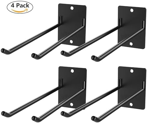 4-Pack Solid Steel Garage Wall Hooks for Tools - Image 5