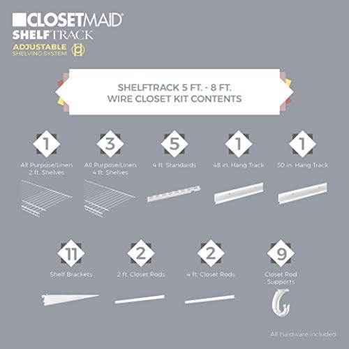 ClosetMaid ShelfTrack Wire Closet Organizer Systems (7-10 ft. & 5-8 ft.) - Image 7