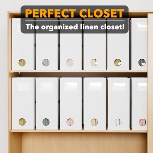 SpaceAid 12 Pack Bed Sheet Organizers and Storage, Foldable Sheet Organizer for Linen Closet, Sheets Set Folder Keeper with Window XL (Queen & King Size) Bedding Container (White, 12 Pack) - Image 5
