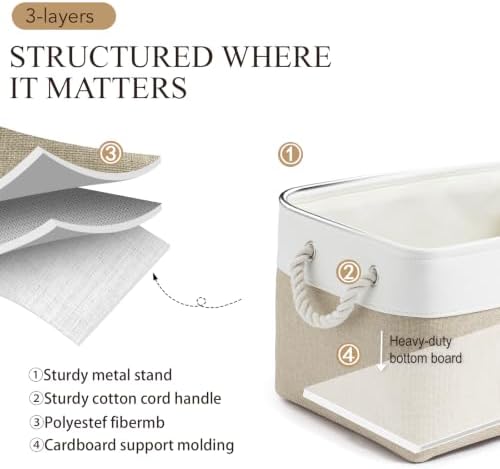 15x11x10 In Foldable Fabric Large Storage Bins with Handle 6 Pack - Image 2