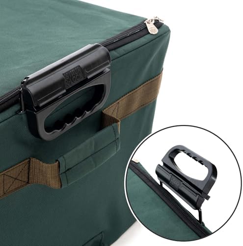 TreeKeeper (Green Christmas Ornament Storage Box with Dividers) - Deluxe Ornament Keeper - Holds 72 Ornaments up to 4 Inches in Diameter | 3 Removable Trays with Separators | Acid-Free Fabric Lining - Image 3