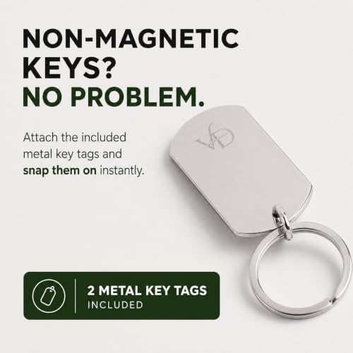 Premium Magnetic Bamboo Key Holder for Wall, No Drill Wooden Key Rack with Strong Magnets, 3M Adhesive Entryway Organizer for Keys, Phone, Earbuds & Everyday Essentials - Image 5