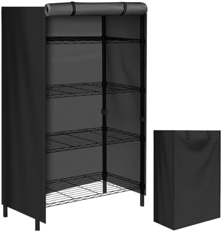 Storage Shelf Cover Waterproof Wire Rack Cover with Zipper 30"Lx14"Wx60"H by CATOTEL
