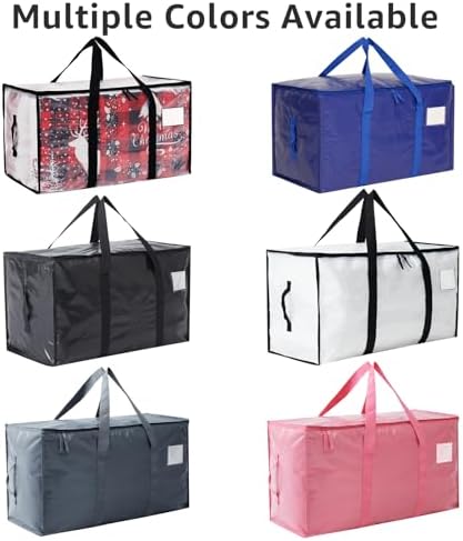 Moving Bags Heavy Duty Extra Large, Alternative for Moving Boxes & Moving Supplies,Clear Storage Bins with Lids, Plastic Packing Tote, Storage Bags for Clothes with Handles & Zippers(Clear, 10 Pack) - Image 2