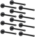 12 Inch Black Industrial Pipe Floating Clothing Rack Wall Mounted, 12 Pack by HomeExpert