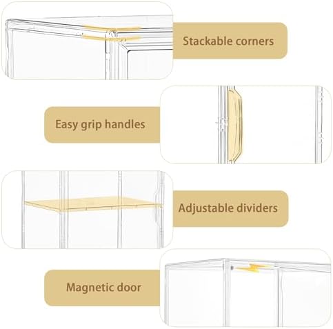 Attelite Acrylic Display Case for Collectibles 3 Adjustable Layers 2Pack - Image 3