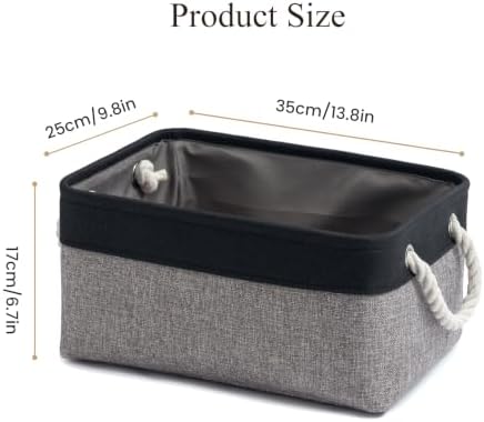 13.8x9.8x6.7 Inch Fabric Small Storage Bins with Handles 6 Pack - Image 4