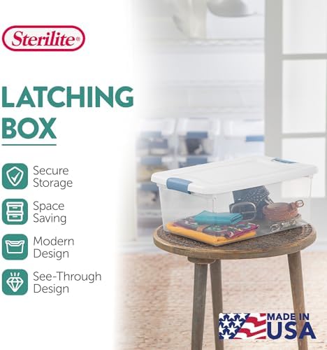 Sterilite Latching Box with Lids for Home and Office, 15 Quart, 36-Pack - Image 3