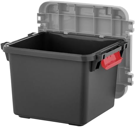 IRIS USA 4-Pack 8 Gallon Lockable Storage Trunk TrailBox, Dark Gray/Gray - Image 3