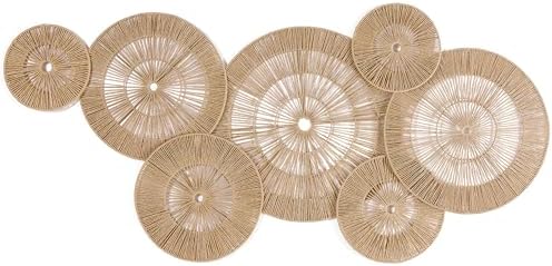 Mokof 7 Pack Handwoven Boho Baskets Wall Decor | Brown | 7"- 17" Diameter by Mokof