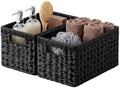 GRANNY SAYS Black Wicker Basket,Decorative Woven Baskets for Storage,2-Pack by GRANNYSAYS