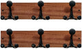 SKOLOO 17-Inch Wood Coat Rack Wall Mount with 3 Triple Hooks - Ideal for Family Entrances, Classrooms, and Pet Supplies Storage - Perfect Coat Hooks for Wall,Mahogany (Sapele), Pack of 2 by SKOLOO