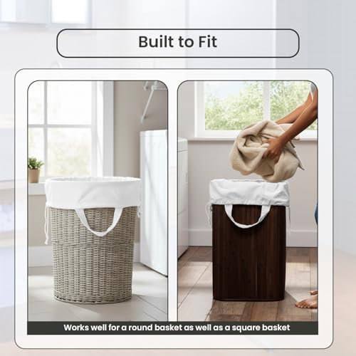 LFH Home Cotton Rich Canvas Large Laundry Bag with Handle, Heavy Duty Drawstring Closure Washable Laundry Bags,School Travel, Home, Hotel, College Dorm, Organizer Sack,Toy Clothes 28x40 (Pack 2)-White - Image 7