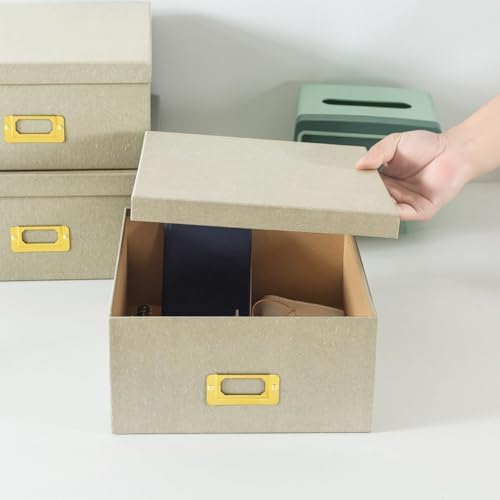 Soul & Lane - Light Gray Decorative Storage Boxes with Lids, Set of 3 - Image 7