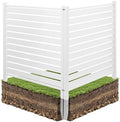 VEVOR 48" W x 48" H Vinyl Fence Panels, Air Conditioner Fence, Outdoor Privacy Screens for Trash Can, Pool Equipment Enclosure, Privacy Screen Kit Louvered Panels (2 Panels) by VEVOR
