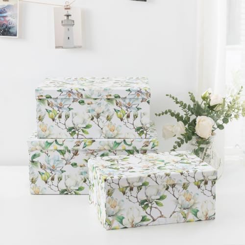 Soul & Lane - Magnolia Garden Decorative Storage Boxes with Lids, Set of 3 - Image 3