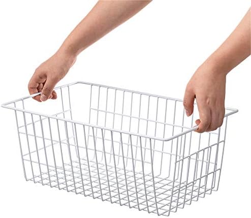 SANNO 14" Freezer Baskets Wire Storage Baskets for Organizing Pantry Organization Bins Cabinets - Metal Basket Kitchen, Laundry, Garage, Fridge, Bathroom Countertop Organizer - Image 6