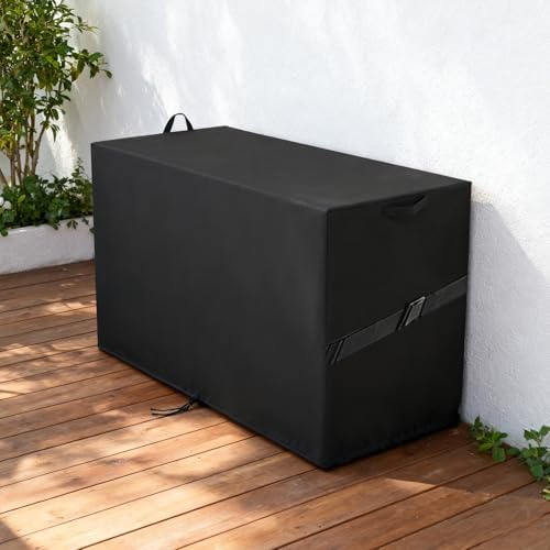 Outdoor Storage Box Cover，Waterproof Resin Storage Bin Cover Deck Box Covers-46.26"L x 18.7"W x 23.22"H - Image 4