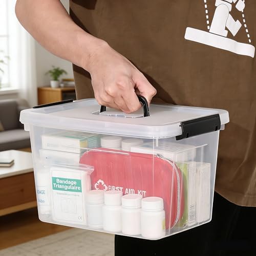Zopnny 12-Quart Latch Storage Boxes, Stackable Bins with Handle, 6-Pack - Image 5