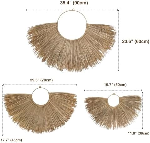 Chicvillage Handmade Wall Basket Set For Boho Decor (Set 3-Piece Moonlight) - Image 3
