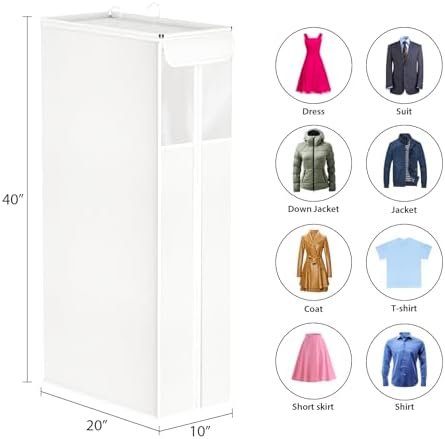 Univivi Cotton Garment Bag, Large Cloth Storage Bag, 40 Inch, 2 PCS - Image 4