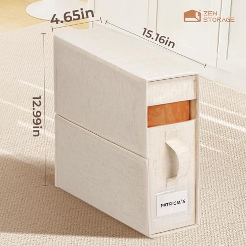 Cotton Linen Sheet Organizers and Storage, 6Pack Off-White - Image 3