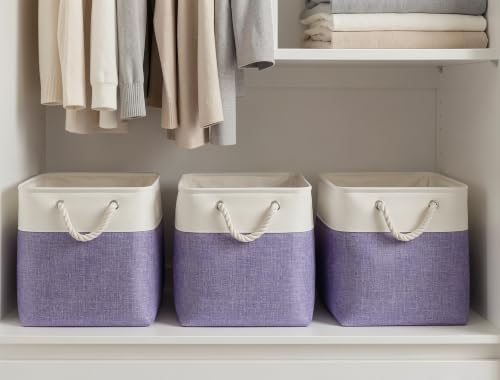 16x12x12 In Foldable Fabric Large Storage Bins with Handle 3 Pack - Image 3