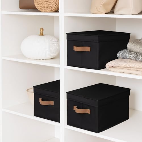 StorageWorks Fabric Storage Bins with Lids, Closet Storage Bins - Image 5