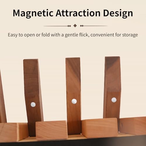 Piano Key Coat Rack Wall Mount – 6 Hook Walnut-Toned Wooden Coat Rack - Image 3