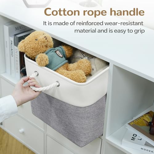 13x13 Inch Foldable Fabric Cube Storage Bins with Handles 6 Pack - Image 2