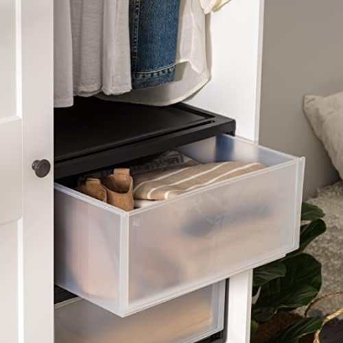 IRIS USA 2-Pack, 47 Qt. Extra Large Stacking Drawer Organizer, Black - Image 6