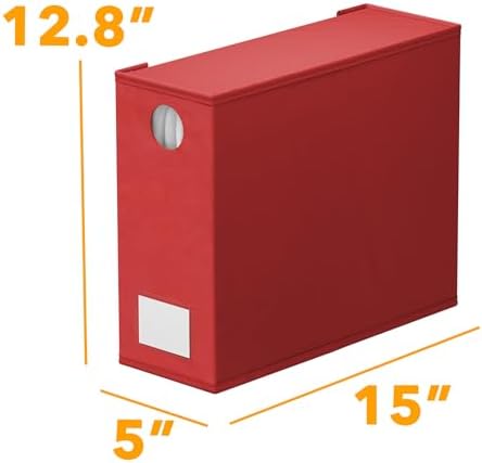 SpaceAid 6 Pack Bed Sheet Organizers and Storage, Foldable Sheet Organizer with Window for Linen Closet, Set Folder Keeper for Queen & King Size Bedding Storage (Red) - Image 7