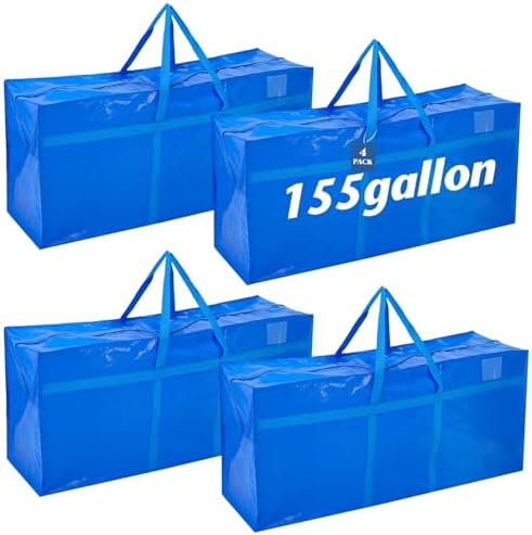 Windyun 4 Pcs 155 Gallon Extra Large Moving Bags XXL Heavy Duty Storage Bag by Windyun