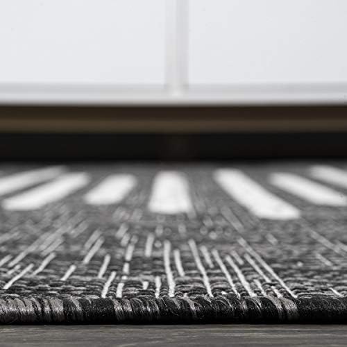 JONATHAN Y Stripe Geometric Indoor Outdoor Area Rug 4X6 Black/Ivory, Zolak Berber for Backyard, Patio, Porch, Easy-Cleaning, High Traffic, Pet-Friendly, Non-Shedding (SMB124E-4) - Image 6