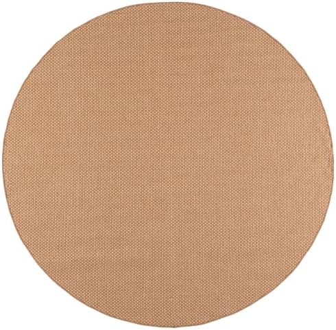 SAFAVIEH Courtyard Collection 7'1" Round Natural/Cream CY8521 Indoor/ Outside Waterproof Easy cleansingPatio Backyard Mudroom Area Mat - Image 3